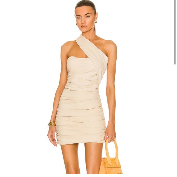Atoir Beige One-Shoulder Dress - Picture 1 of 10